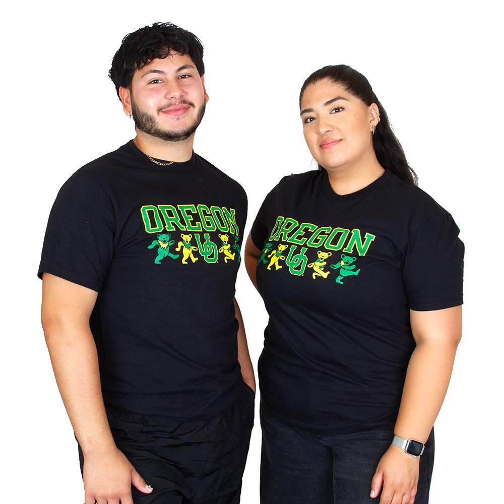 Interlocking UO, Black, Crew Neck, Cotton, Men, Unisex, Class Trip, Grateful Dead, Dancing Bears, T-Shirt, 963461